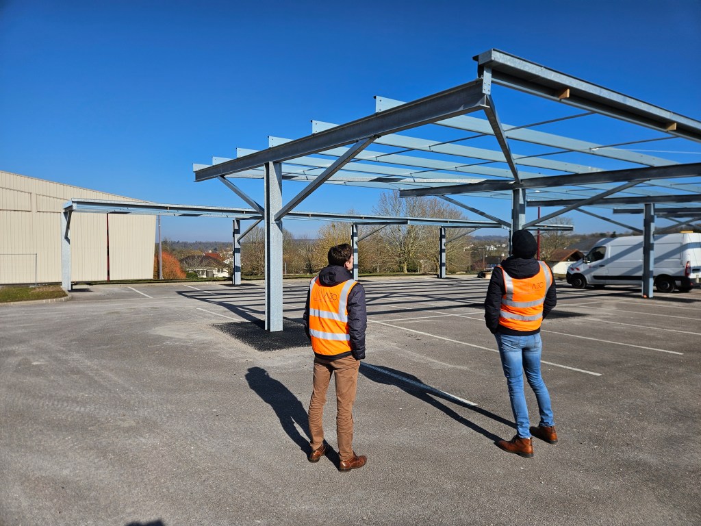 Etude structure de dimensionnement d'une ombrière de parking